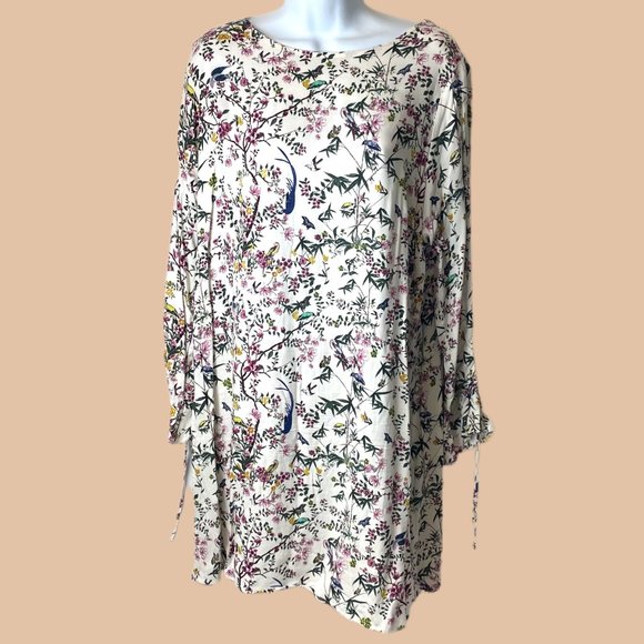 H&M - White Floral - Shift Dress - Size 12 - Picture 1 of 8